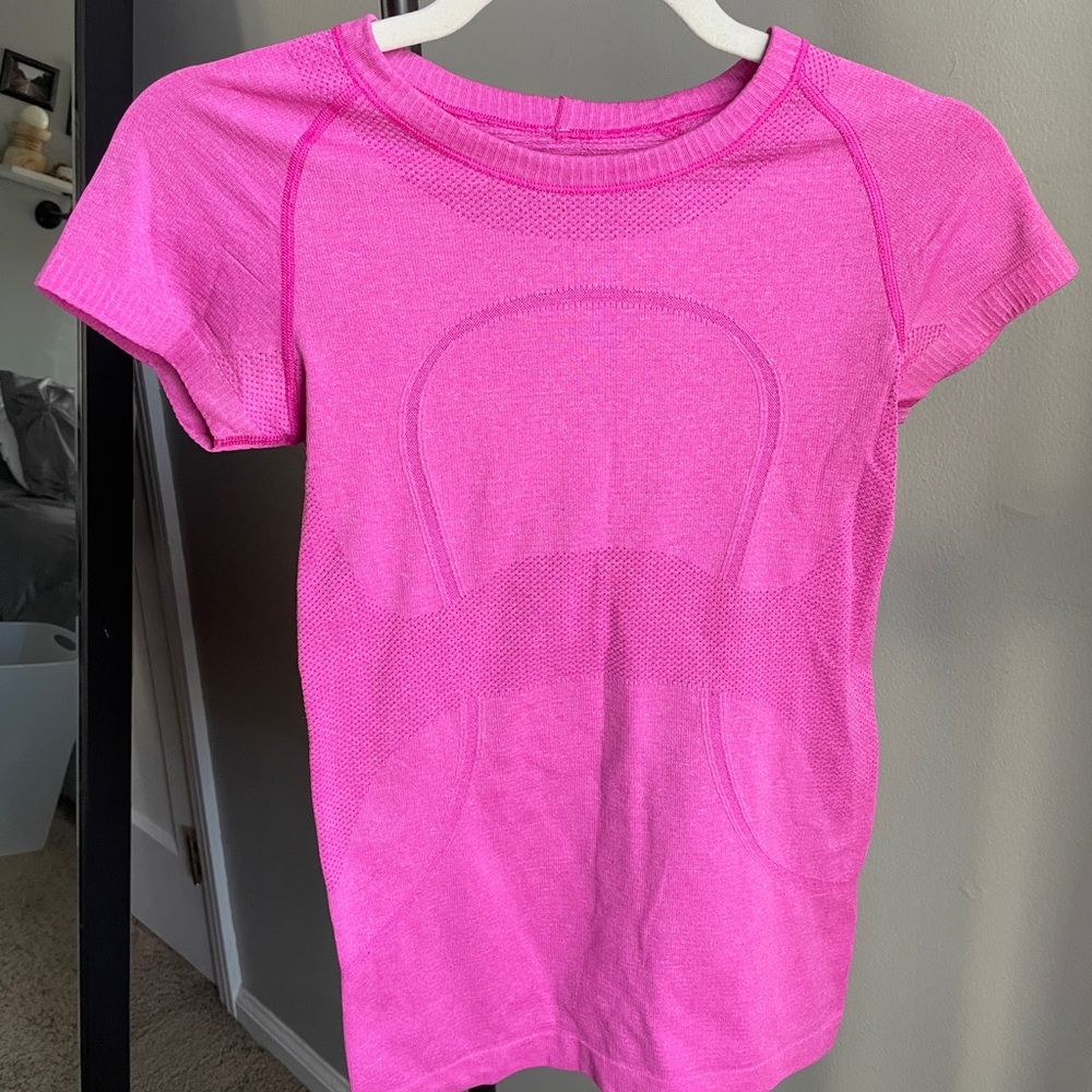 Pink Short Sleeve Lululemon Top